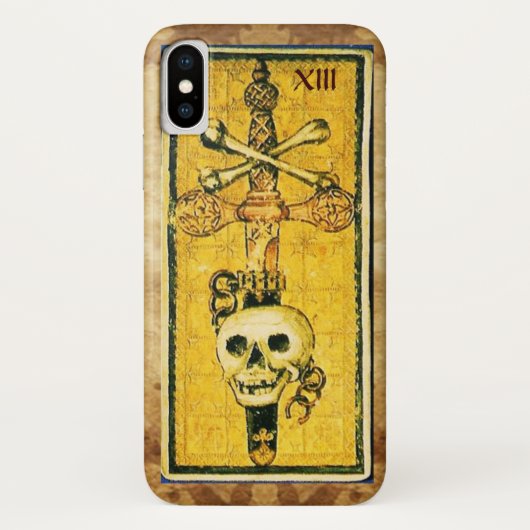 ANTIEK RENAISSANCE TAROTS,ACE OF SWORDS Parchment Case-Mate iPhone Case (Achterkant)