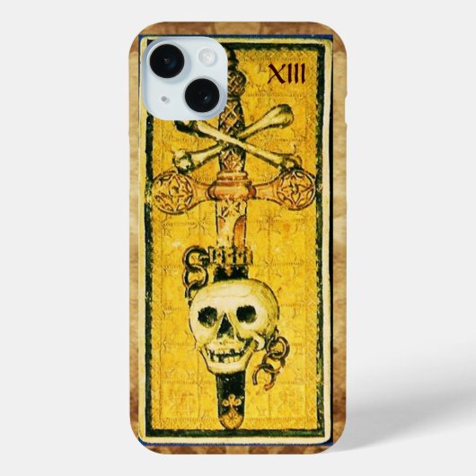 ANTIEK RENAISSANCE TAROTS,ACE OF SWORDS Parchment Case-Mate iPhone Case (Achterkant)