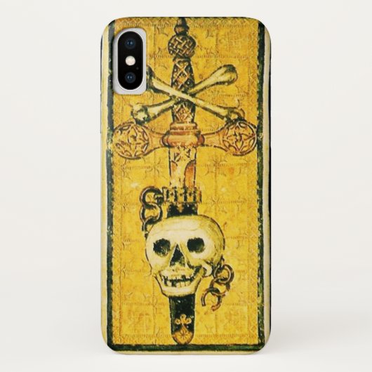 ANTIEK RENAISSANCE TAROTS, ACE VAN ZWAARDEN Geel Case-Mate iPhone Case (Achterkant)