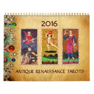 ANTIEK RENAISSANCE TAROTS BLOEMENPERKAMENT 2016 KALENDER