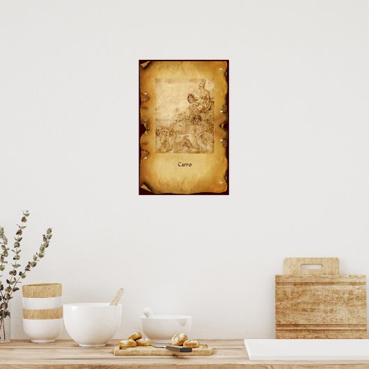 ANTIEK RENAISSANCE TAROTS / CHARIOT POSTER (Keuken)