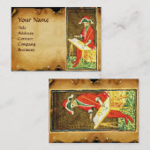 ANTIEK RENAISSANCE TAROTS/DE MAGICiAN-parchment Visitekaartje (Voorkant / Achterkant)