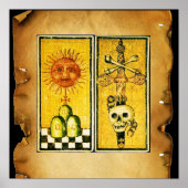 ANTIEK RENAISSANCE TAROTS /DE ZON,ACE OF SWORD POSTER (Voorkant)