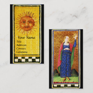 ANTIEK RENAISSANCE TAROTS / DE ZON EN DE STER VISITEKAARTJE