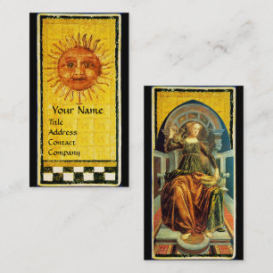ANTIEK RENAISSANCE TAROTS / DE ZON EN TEMPERANTIE VISITEKAARTJE
