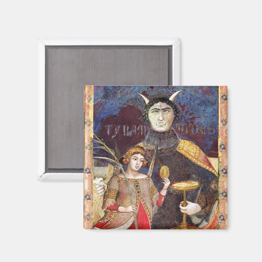 ANTIEK RENAISSANCE TAROTS / DEVIL Conceceet detail Magneet (Voorkant / Achterkant)