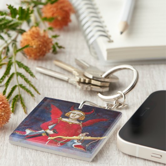 ANTIEK RENAISSANCE TAROTS, DEVIL, PRIDE, CONCEIT SLEUTELHANGER (Voorkant Rechts)