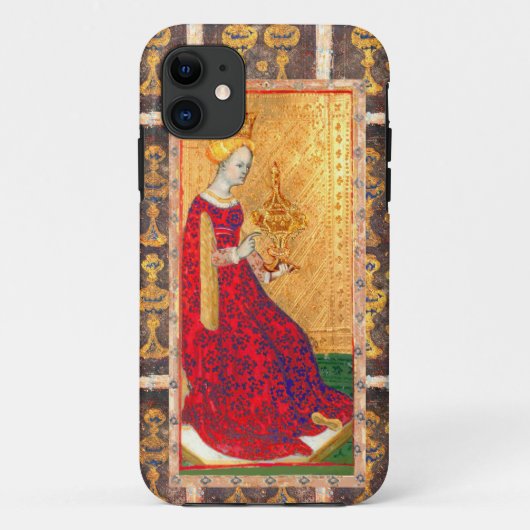 ANTIEK RENAISSANCE TAROTS / KONINGIN VAN CUPS Case-Mate iPhone CASE (Achterkant)