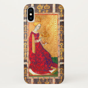 ANTIEK RENAISSANCE TAROTS / KONINGIN VAN CUPS iPhone X HOESJE