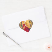 ANTIEK RENAISSANCE TAROTS / KONINGIN VAN CUPS HART STICKER (Envelop)