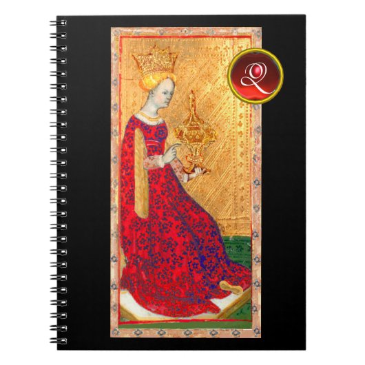 ANTIEK RENAISSANCE TAROTS/KONINGIN VAN CUPS MONOGR NOTITIEBOEK (Voorkant)
