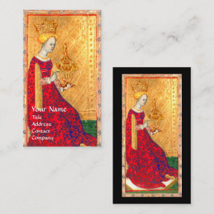 ANTIEK RENAISSANCE TAROTS / KONINGIN VAN CUPS VISITEKAARTJE