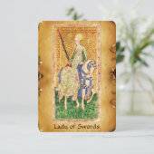ANTIEK RENAISSANCE TAROTS / LADY OF SWORDS AANKONDIGING (Staand voorkant)