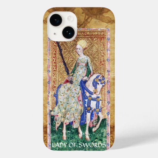 ANTIEK RENAISSANCE TAROTS / LADY OF SWORDS Case-Mate iPhone CASE (Achterkant)