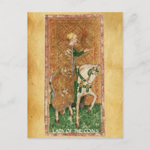 ANTIEK RENAISSANCE TAROTS / LADY OF THE COINS BRIEFKAART
