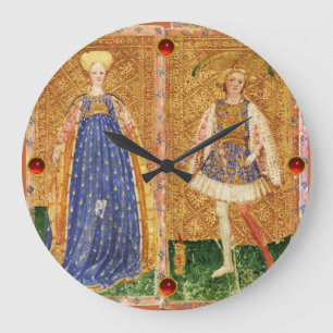 ANTIEK RENAISSANCE TAROTS/MAID EN PAGINA VAN WANNE GROTE KLOK