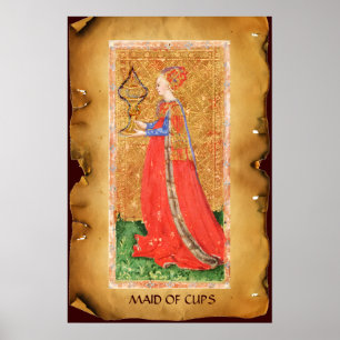 ANTIEK RENAISSANCE TAROTS / MAID OF CUPS POSTER