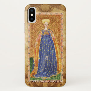 ANTIEK RENAISSANCE TAROTS / MAID OF WANDS iPhone X HOESJE