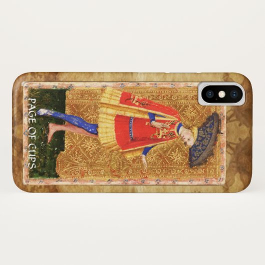 ANTIEK RENAISSANCE TAROTS / PAGINA OF CUPS Case-Mate iPhone CASE (Achterkant (horizontaal))