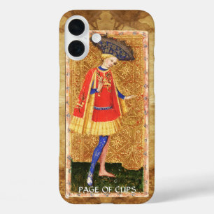 ANTIEK RENAISSANCE TAROTS / PAGINA OF CUPS iPhone 16 PLUS HOESJE