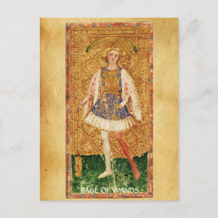 ANTIEK RENAISSANCE TAROTS / PAGINA OF THE WANS BRIEFKAART