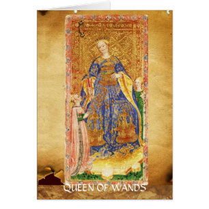 ANTIEK RENAISSANCE TAROTS QUEEN OF WANT OF WANNEER