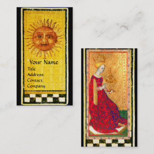ANTIEK RENAISSANCE TAROTS / ZON EN KONINGIN VAN BE VISITEKAARTJE