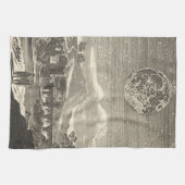 Antiek renaissance tijdperk maan door Allain Malle Theedoek (Horizontaal)