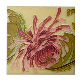 Antiek repaglinide Chrysanthemum Border Tile Tegeltje
