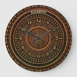 Antiek Retro Steampunk Rusty Art Deco Clock Grote Klok