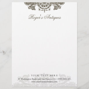 Antiek Rococo Letterhead Briefhoofd