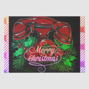 Antiek rode kerst telefoon cadeau tissuepapier