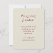 Antiek rode rozenbehangpapier kaart (Achterkant)