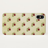 Antiek rode rozenpatroon op perkament Case-Mate iPhone case (Achterkant (horizontaal))