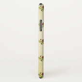 Antiek rode rozenpatroon op perkament Case-Mate iPhone case (Achterkant / rechts)