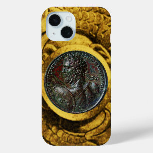 ANTIEK ROMAN BRONZE MEDALLION MET GOLD GRIFFINS