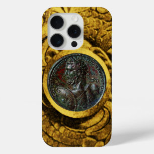 ANTIEK ROMAN BRONZE MEDALLION MET GOLD GRIFFINS iPhone 15 PRO CASE