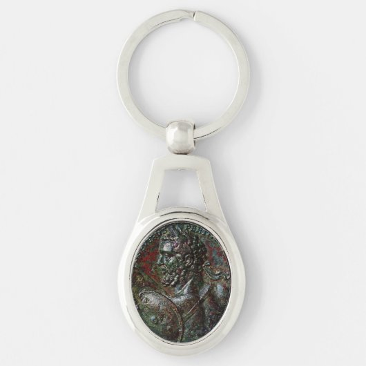 ANTIEK ROMAN BRONZE MEDALLION SEPTIMUS SEVERUS SLEUTELHANGER (Voorkant)