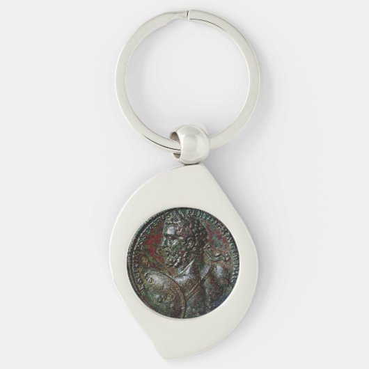 ANTIEK ROMAN BRONZE MEDALLION SEPTIMUS SEVERUS SLEUTELHANGER (Voorkant)