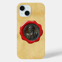 ANTIEK ROMAN BRONZE MEDALLION WAX SEAL PARCHCHMENT