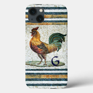 ANTIEK ROMAN MOSAICS/ROOSTER MONOGRAM iPhone 13 HOESJE