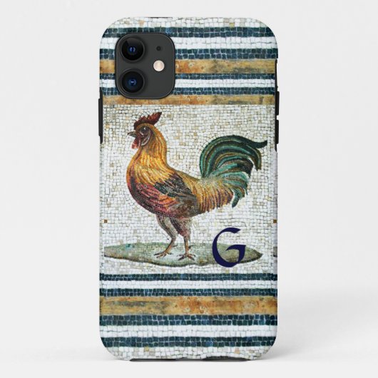 ANTIEK ROMAN MOSAICS/ROOSTER MONOGRAM Case-Mate iPhone CASE (Achterkant)