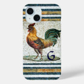 ANTIEK ROMAN MOSAICS/ROOSTER MONOGRAM Case-Mate iPhone CASE (Achterkant)