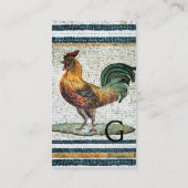 ANTIEK ROMAN MOSAICS/ROOSTER MONOGRAM VISITEKAARTJE (Achterkant)