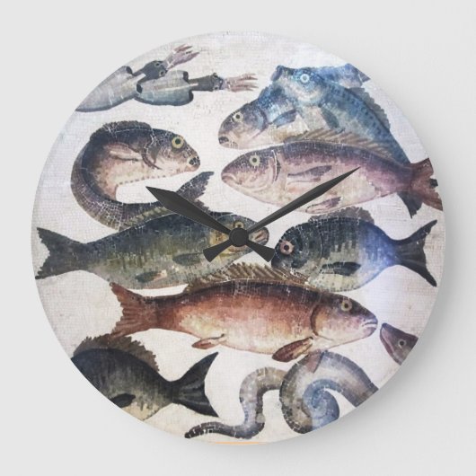 ANTIEK ROMAN MOZAÏEKEN, VISSEN, DE OCEAANSCÈNE VAN GROTE KLOK (Voorkant)