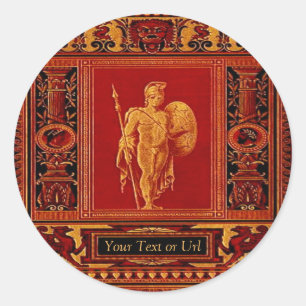 Antiek Roman Soldaat-Stickers Ronde Sticker