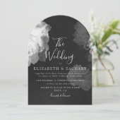 Antiek Romantische BW-bruiloft Kaart (Staand voorkant)