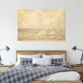 Antiek romantische pastel kustlandschap canvas afdruk (Insitu (Slaapkamer))