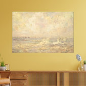 Antiek romantische pastel kustlandschap canvas afdruk (Insitu (Woonkamer))