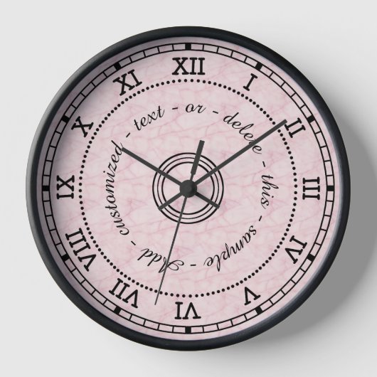 Antiek Romein Numeriek Licht Roze Marmer Effect (Voorkant)